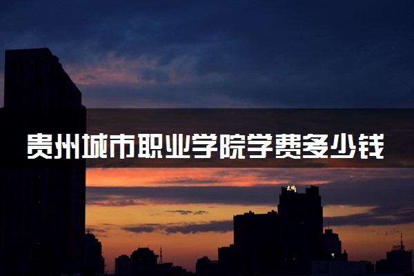 贵州城市职业学院学费多少钱一年 各专业收费标准（2025年参考）