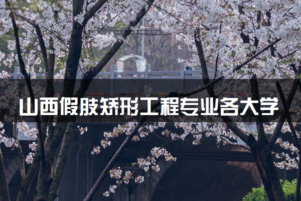 山西假肢矫形工程专业各大学录取分数线：最低474分能上 开设院校及位次