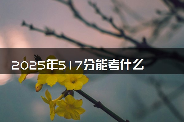 2025年517分能考什么医药类大学 哪些大学值得报