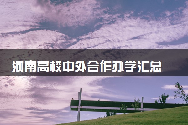 河南高校中外合作办学汇总 录取分数线是多少