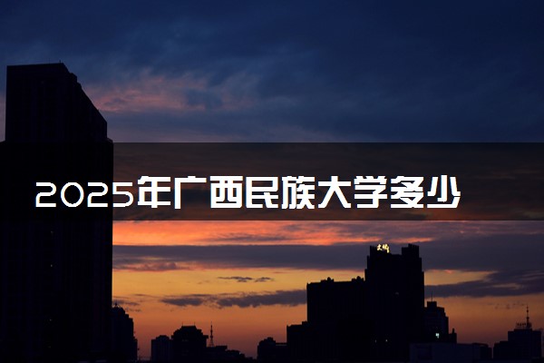 2025年广西民族大学多少分能考上 最低分及位次