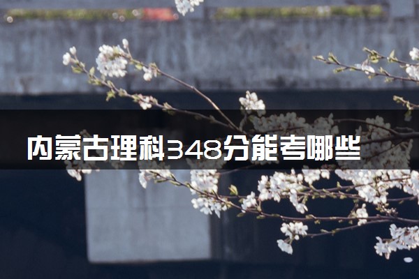 内蒙古理科348分能考哪些大学 2025考生稳上的大学名单
