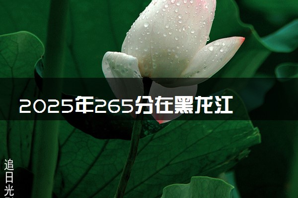 2025年265分在黑龙江上什么大学好 近三年录取分数线是多少