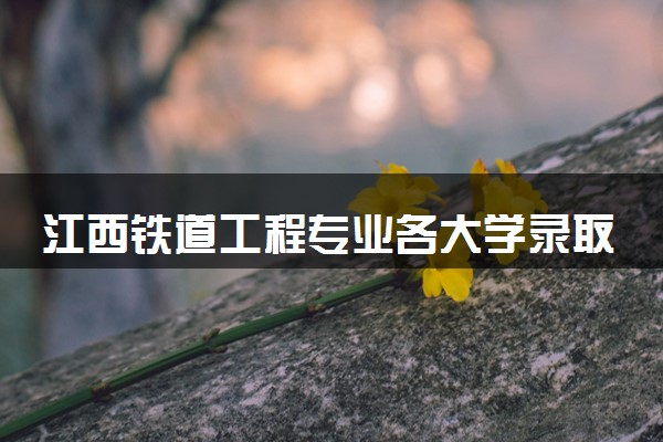 江西铁道工程专业各大学录取分数线：最低450分能上 开设院校及位次