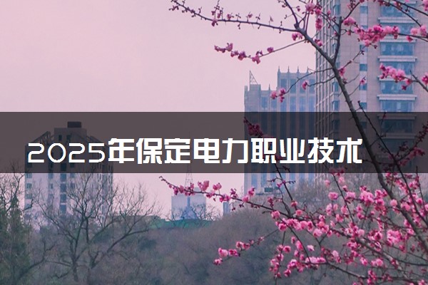 2025年保定电力职业技术学院在河北招生代码：0078 专业代码及报考指南