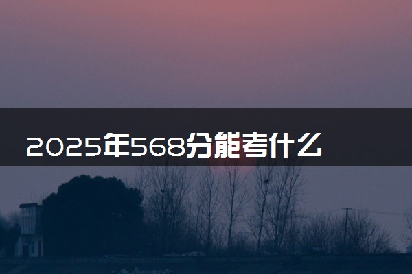 2025年568分能考什么综合类大学 哪些大学值得报