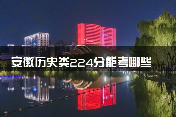 安徽历史类224分能考哪些大学 2025考生稳上的大学名单