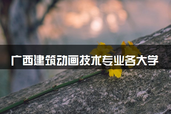 广西建筑动画技术专业各大学录取分数线：最低313分能上 开设院校及位次