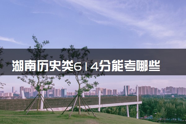 湖南历史类614分能考哪些大学 2025考生稳上的大学名单
