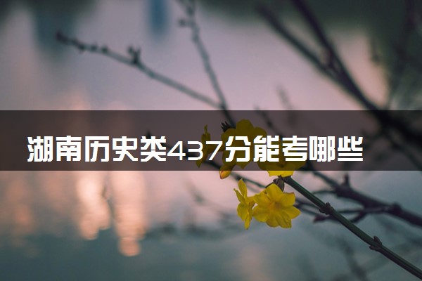 湖南历史类437分能考哪些大学 2025考生稳上的大学名单