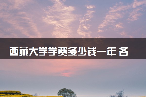 西藏大学学费多少钱一年 各专业收费标准（2025年参考）