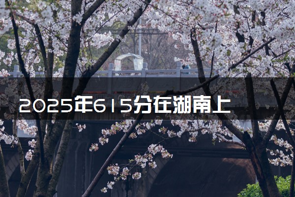 2025年615分在湖南上什么大学好 近三年录取分数线是多少