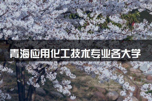 青海应用化工技术专业各大学录取分数线：最低167分能上 开设院校及位次