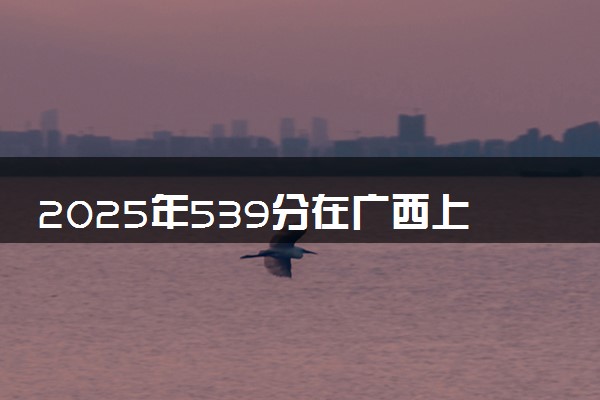 2025年539分在广西上什么大学好 近三年录取分数线是多少