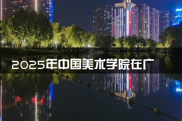2025年中国美术学院在广东招生代码：10355 专业代码及报考指南