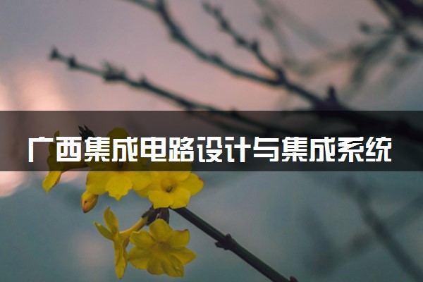 广西集成电路设计与集成系统专业各大学录取分数线：最低361分能上 开设院校及位次