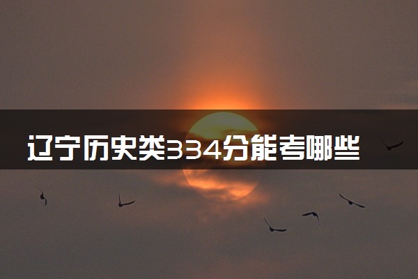 辽宁历史类334分能考哪些大学 2025考生稳上的大学名单