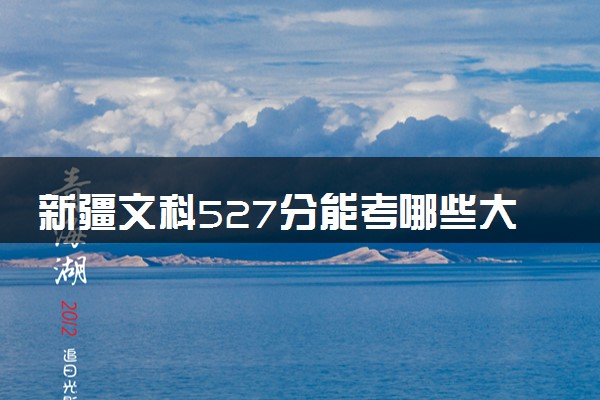 新疆文科527分能考哪些大学 2025考生稳上的大学名单