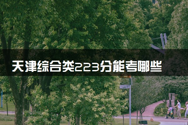 天津综合类223分能考哪些大学 2025考生稳上的大学名单