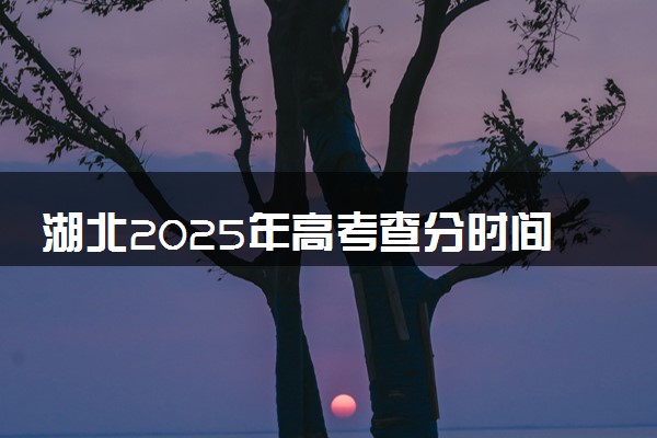 湖北2025年高考查分时间公布 6月几号查询成绩及分数线