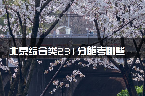 北京综合类231分能考哪些大学 2025考生稳上的大学名单