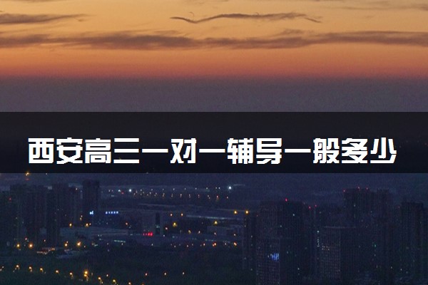 西安高三一对一辅导一般多少钱
