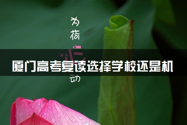 厦门高考复读选择学校还是机构好