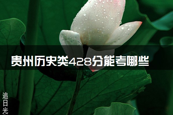 贵州历史类428分能考哪些大学 2025考生稳上的大学名单
