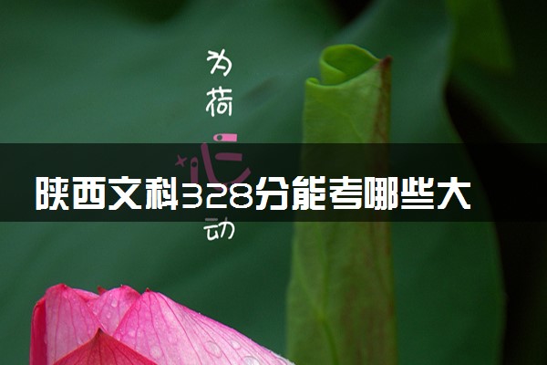 陕西文科328分能考哪些大学 2025考生稳上的大学名单