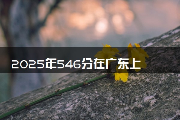 2025年546分在广东上什么大学好 近三年录取分数线是多少