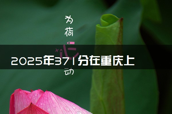 2025年371分在重庆上什么大学好 近三年录取分数线是多少