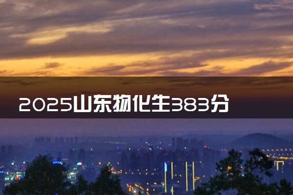 2025山东物化生383分左右能上什么大学 可以报考的院校名单