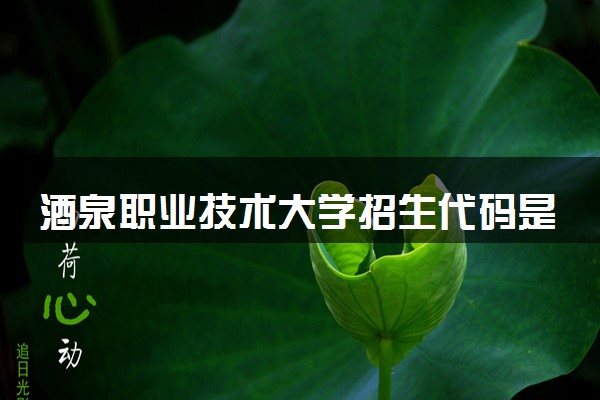 酒泉职业技术大学招生代码是多少 附专业代码对照表（2025参考）