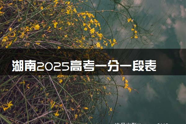 湖南2025高考一分一段表 附位次对照表查询官网