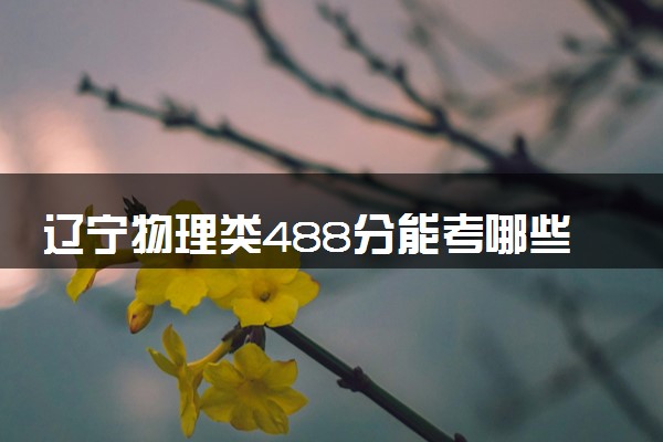 辽宁物理类488分能考哪些大学 2025考生稳上的大学名单