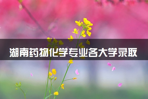 湖南药物化学专业各大学录取分数线：最低451分能上 开设院校及位次
