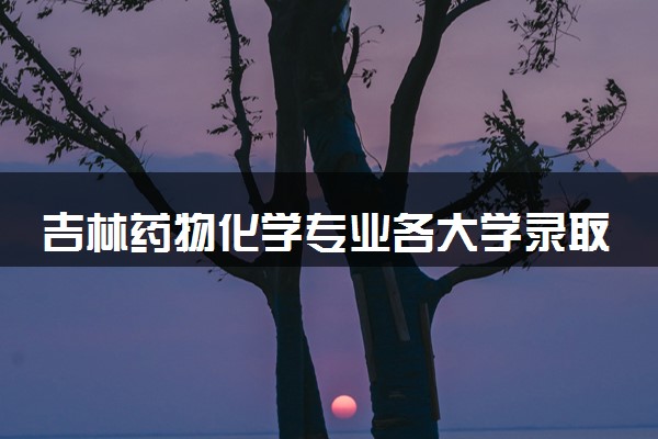 吉林药物化学专业各大学录取分数线：最低449分能上 开设院校及位次