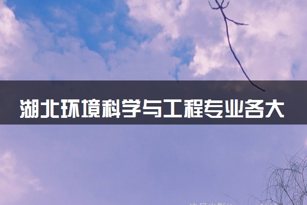 湖北环境科学与工程专业各大学录取分数线：最低482分能上 开设院校及位次