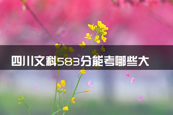 四川文科583分能考哪些大学 2025考生稳上的大学名单