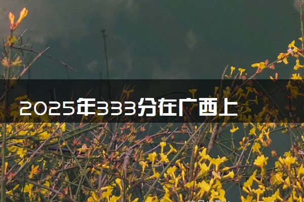 2025年333分在广西上什么大学好 近三年录取分数线是多少