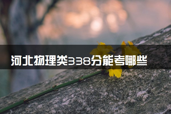 河北物理类338分能考哪些大学 2025考生稳上的大学名单